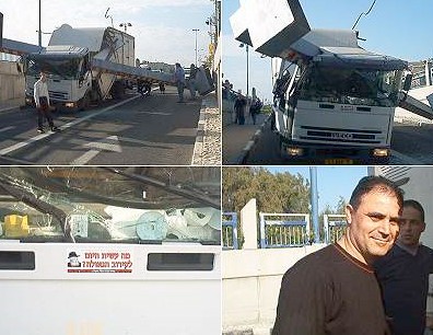 Чудо на дороге и стикер на грузовике