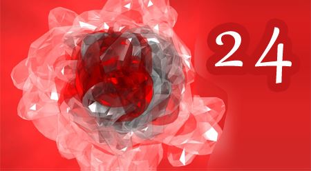24-й день — окна из рубинов 24-й день — окна из рубинов