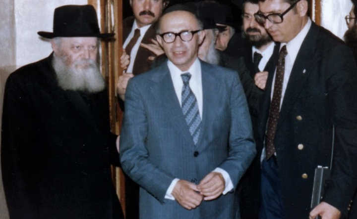 Ребе и Менахем Бегин в 1978 году